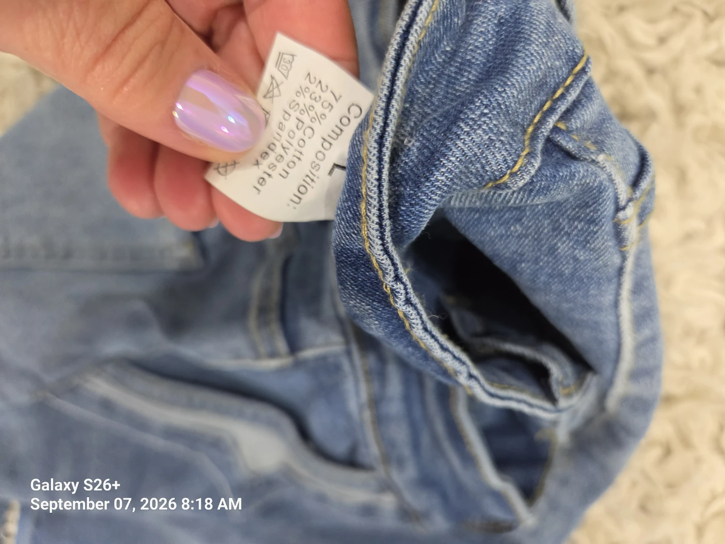 Blue Denim Jeans Size L - photo 4