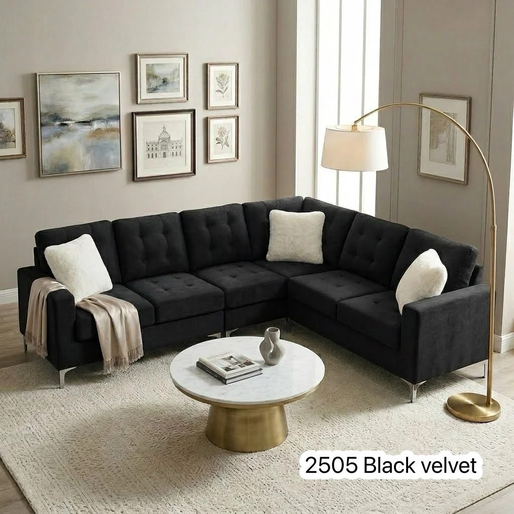 Brand New Sectional Sofa, available in grey, blue and black - photo 2
