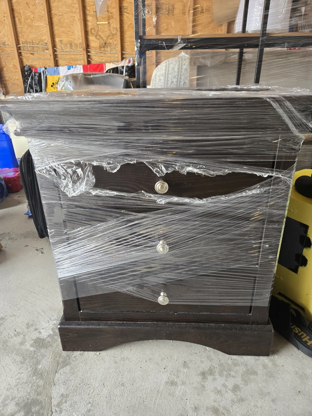 2 Dark Brown 3-Drawer Nightstands