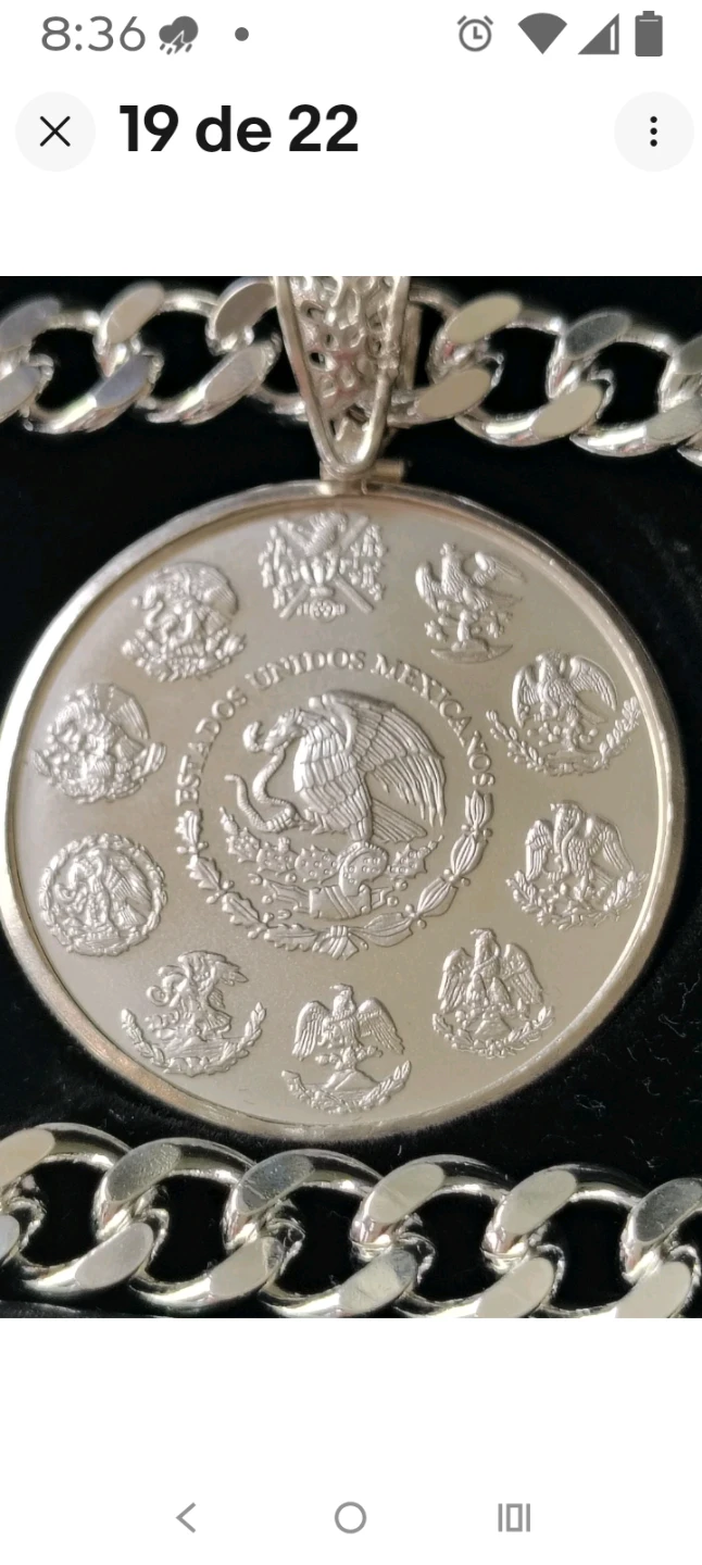 Mexican Libertad Silver Coin Pendant Necklace - photo 2