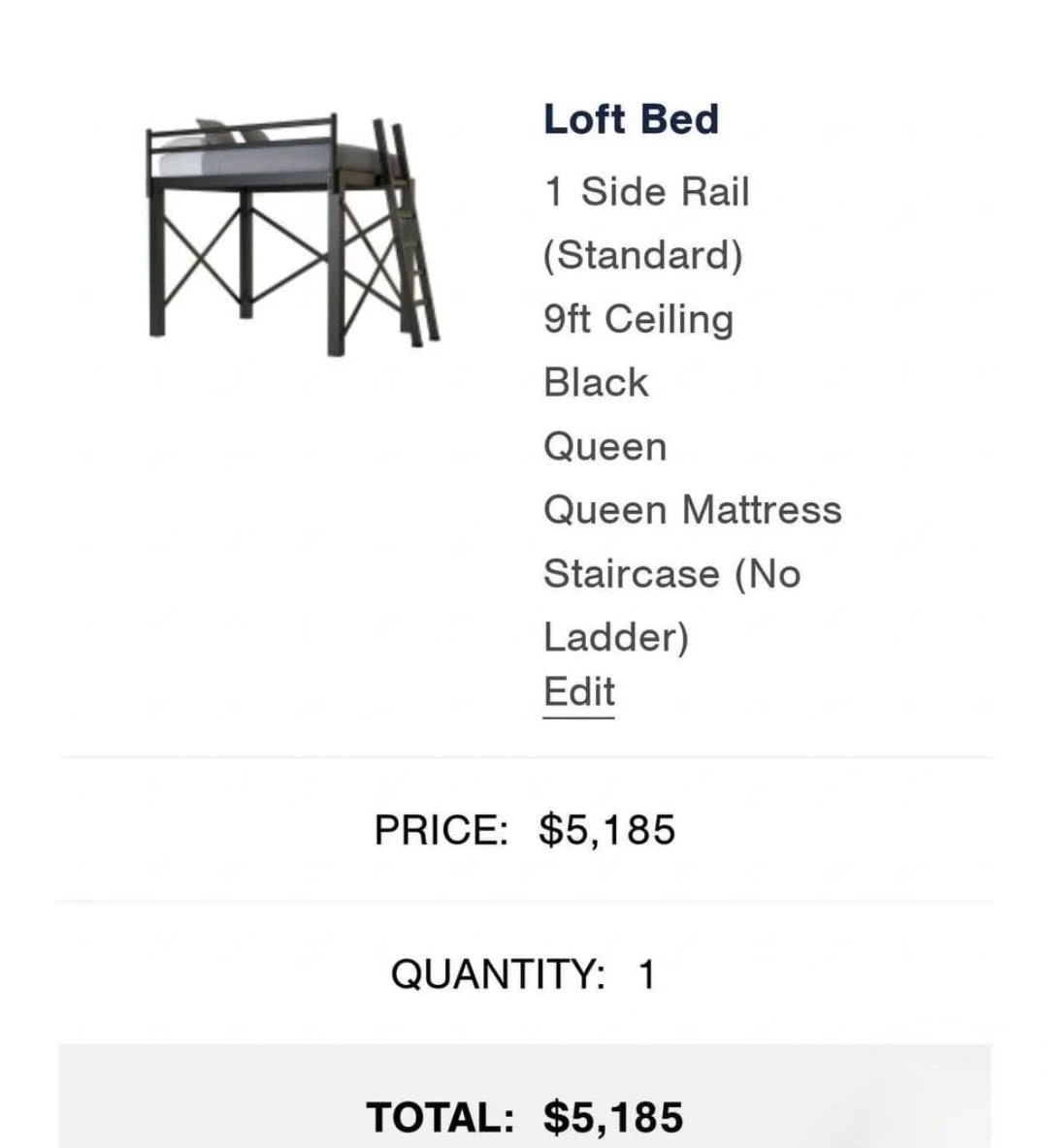 Loft Bed Metal (Heavy-Duty) - Adult Queen Size - photo 5