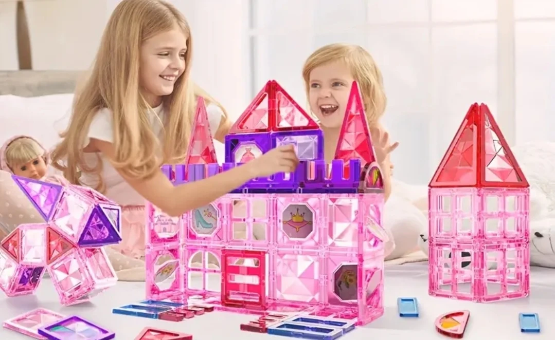 54 PCS Magnet Building Tiles Princess Castle Set - photo 5