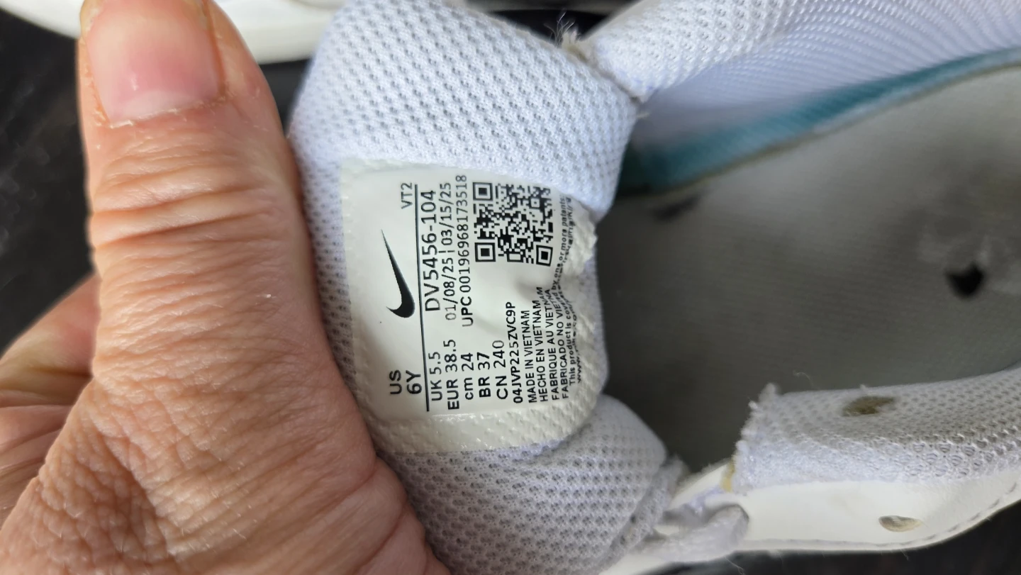 Nike Court Borough Low 2 White Black Sneakers Size 6Y - photo 5