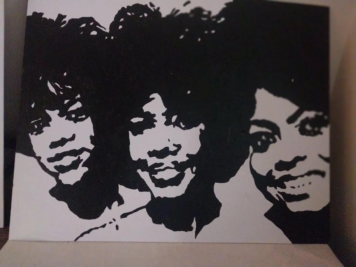 Set of 3 Black and White Portrait Canvases
