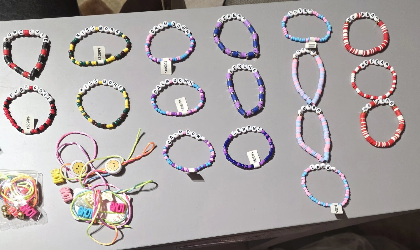 Assorted Beaded Message Bracelets