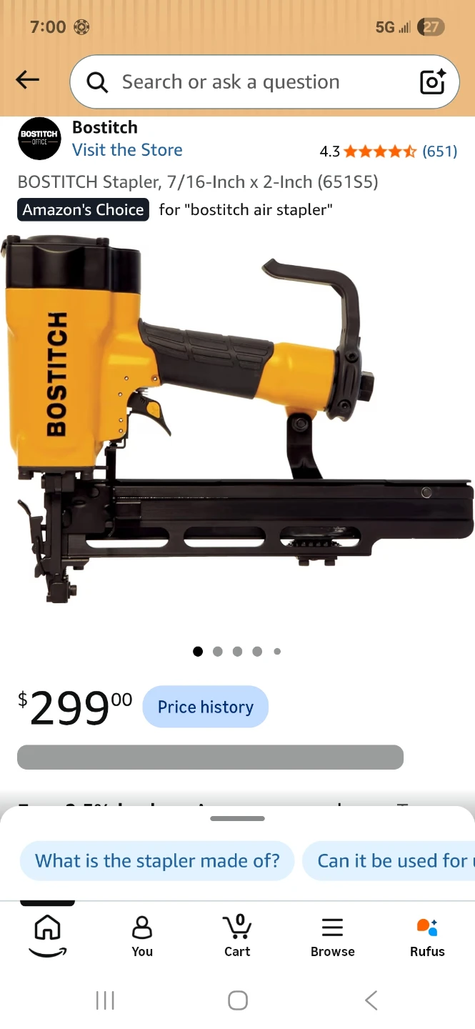 Bostich Air Stapler