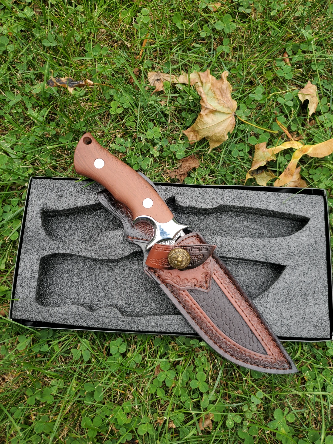 FORGED DAMASCUS HUNTING KNIFE - photo 4