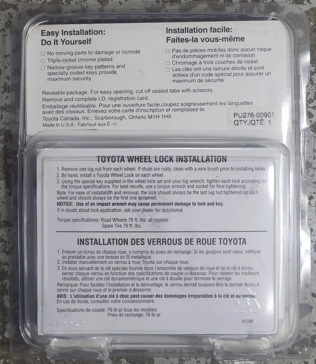 Toyota Genuine Wheel Locks - Set of 4 - photo 2