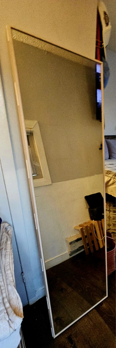 Full Length Mirror with Wood Frame