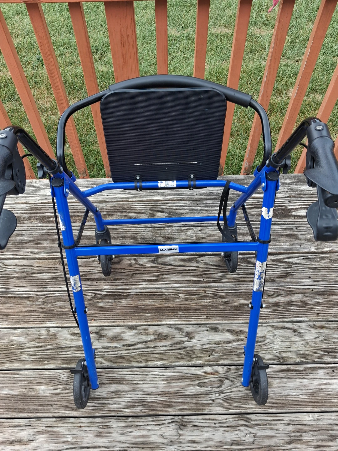 Guardian 4-Wheel Blue Rolling Walker