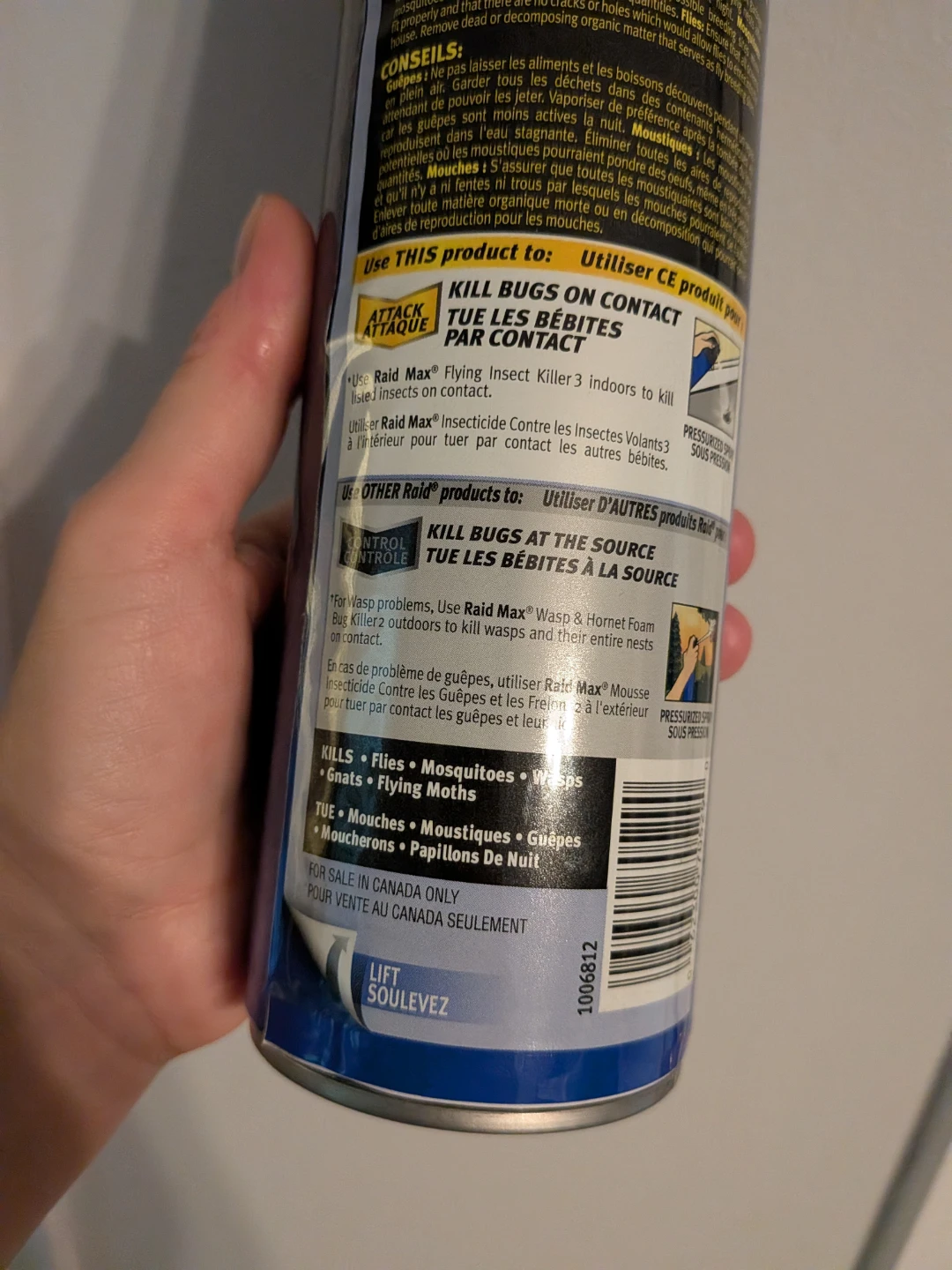 Big bottle Raid Max Flying Insect Killer 500g - photo 3