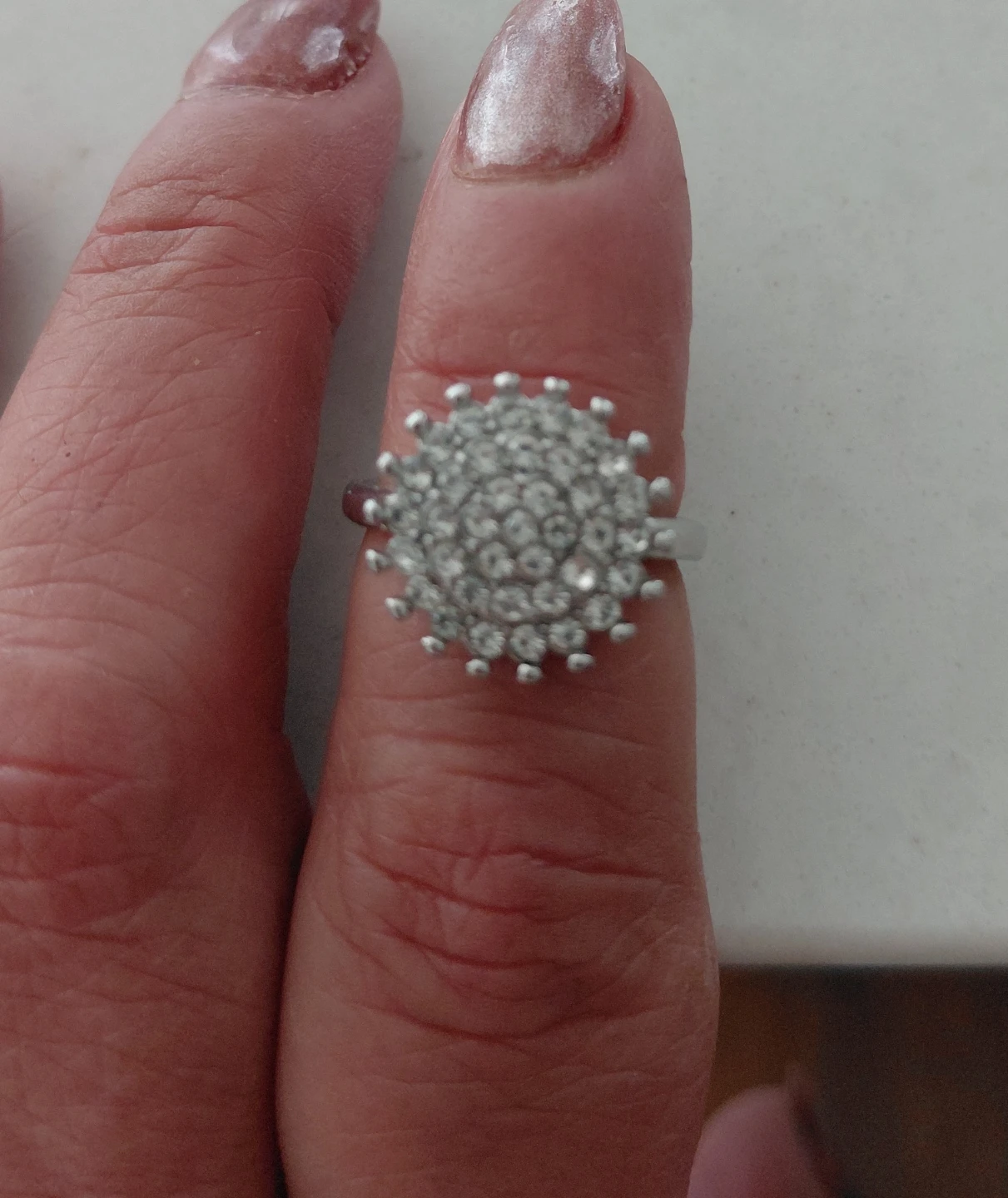 Sparkly Flower Ring