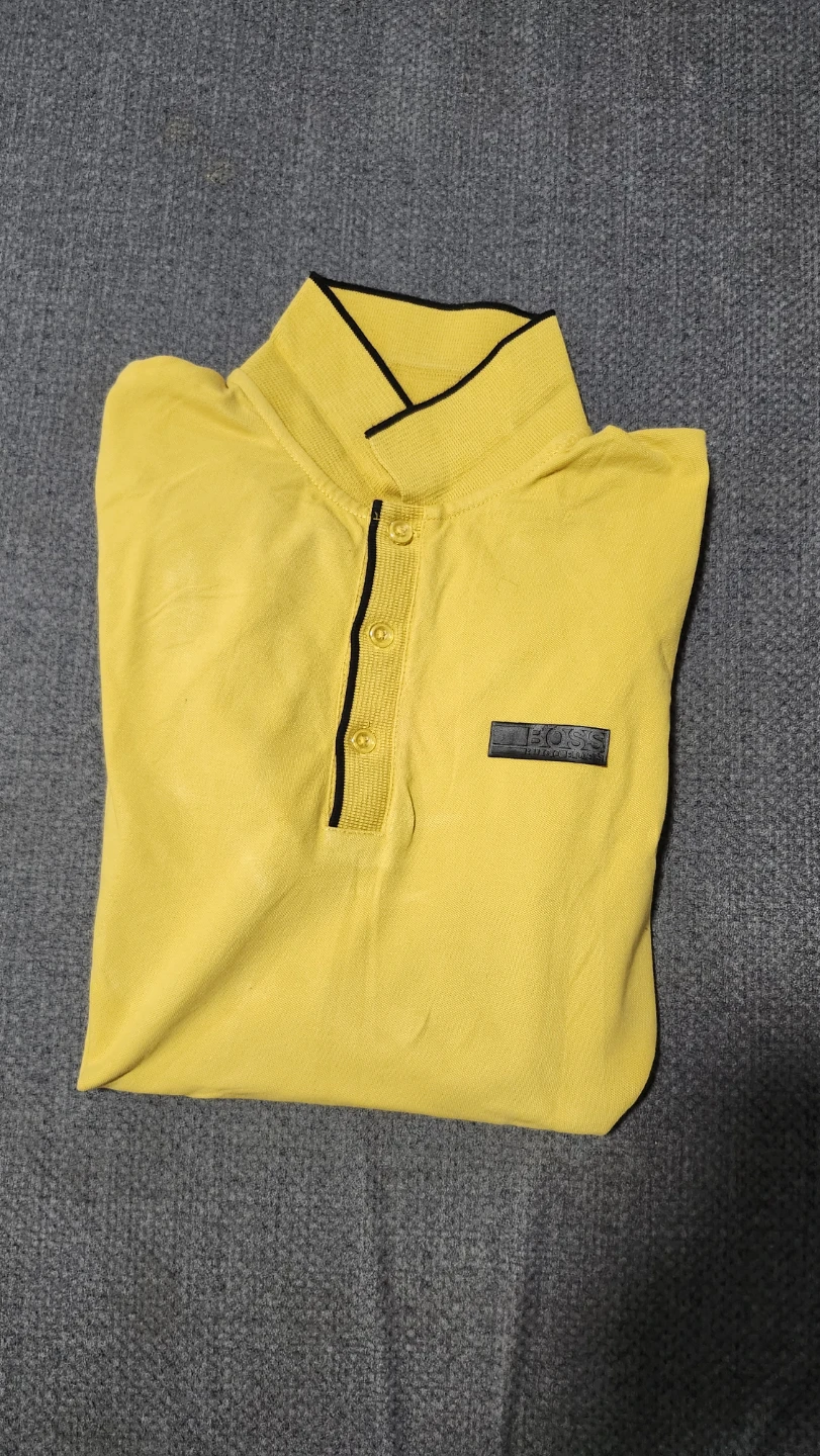 Hugo Boss Yellow Polo Shirt - Small