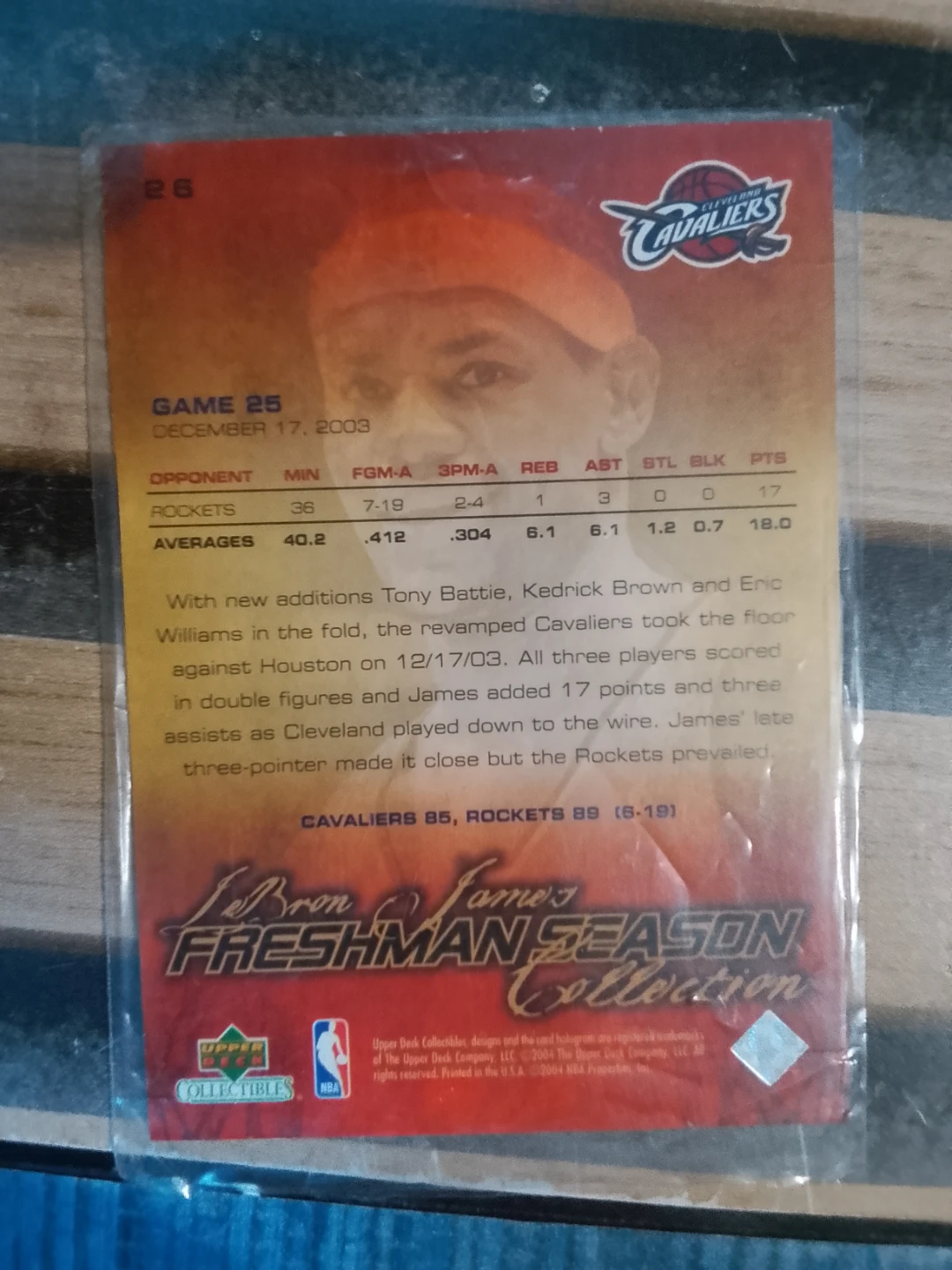 LeBron James Freshman Season Collection Trading Cards - photo 5