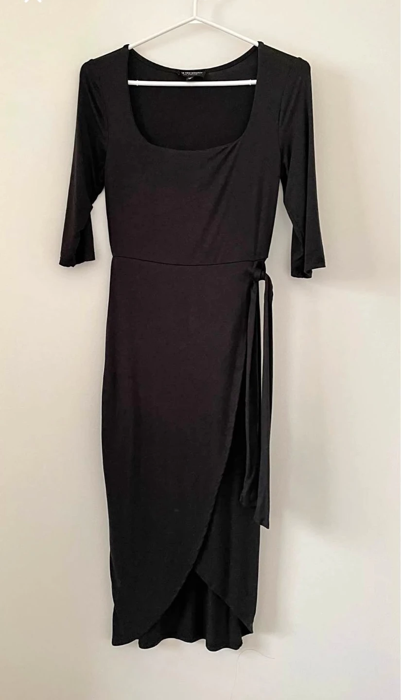 Black We Are Kindred Wrap Dress