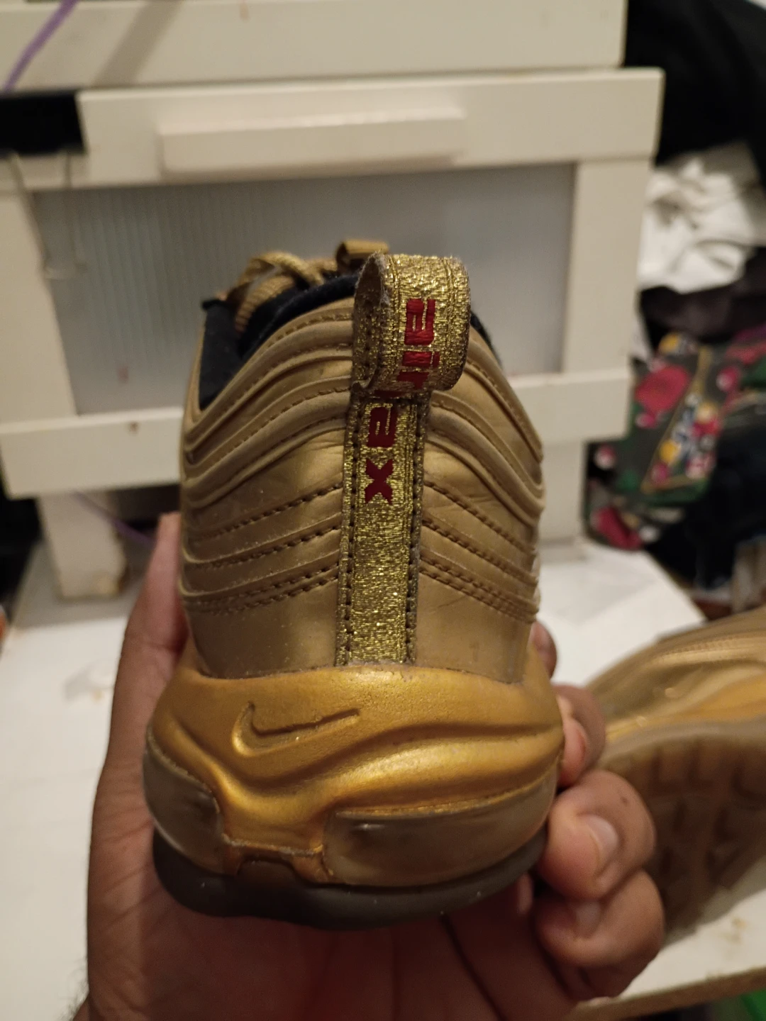 Nike Air Max 97 Olympic Metallic Gold Sneakers - photo 5