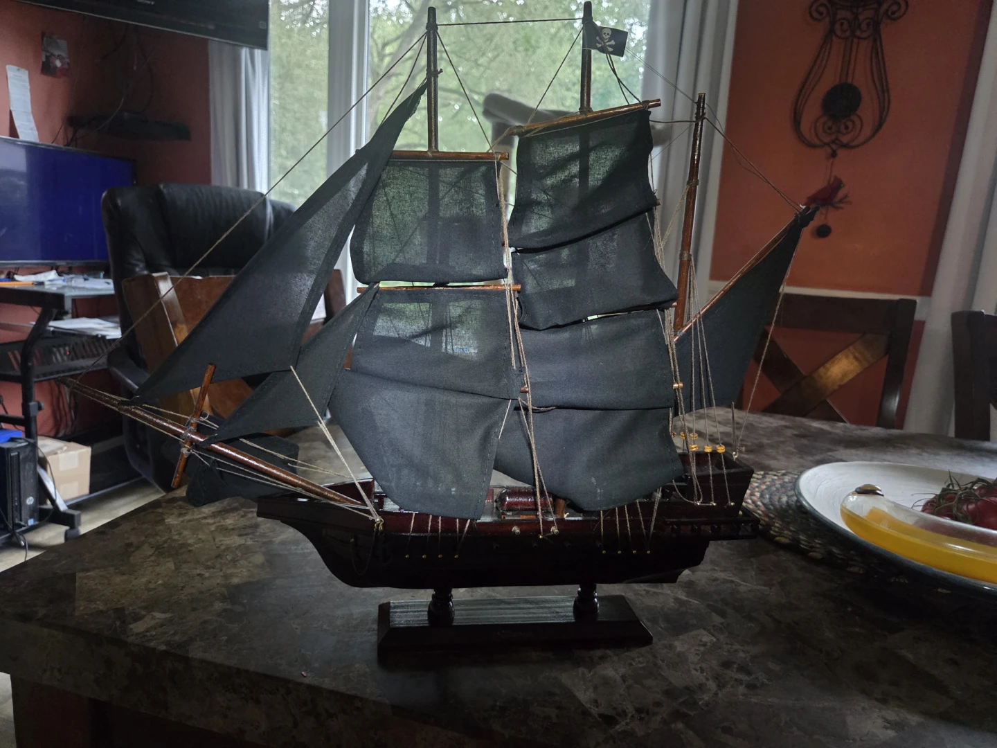 Handcrafted Queen Anne's Revenge Pirate Ship Model
