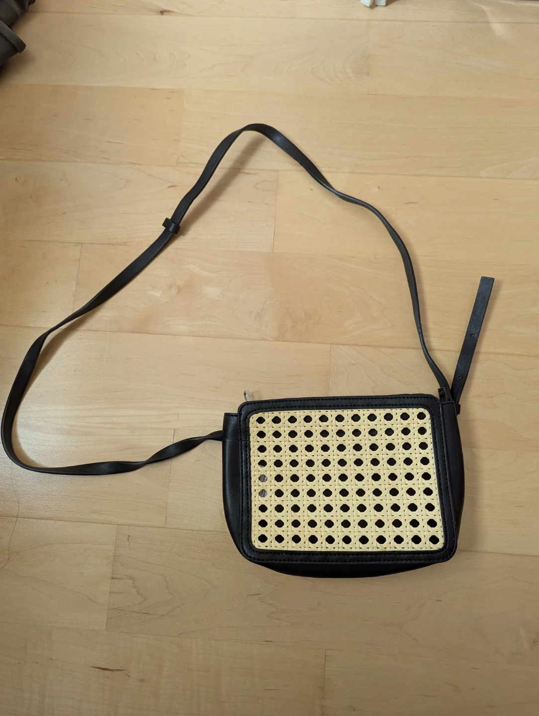 Oak and Fort Woven Rattan Crossbody Bag