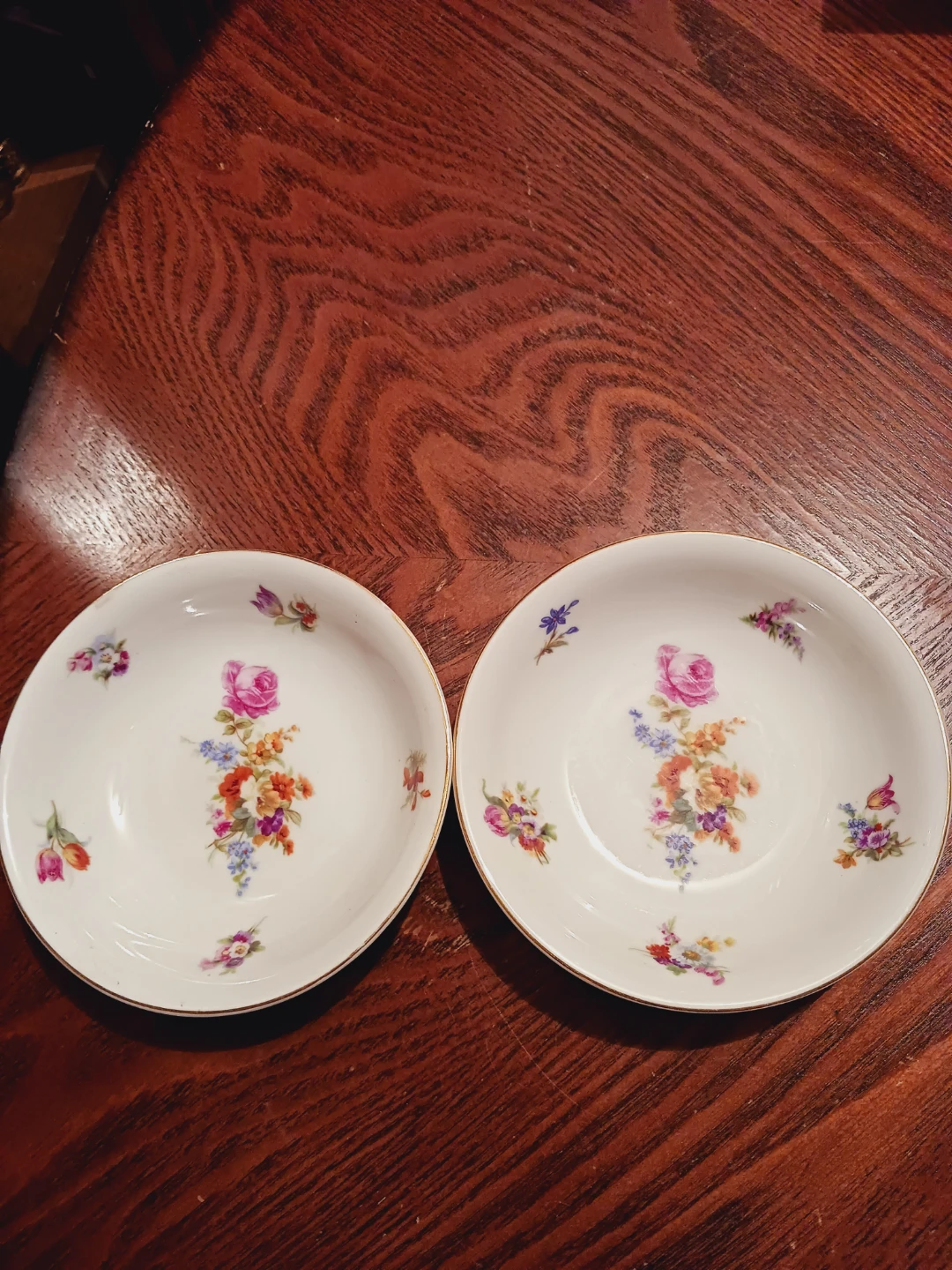 Set of 2 × Epiag Dresden Fine German Floral Porcelain Bowls - photo 2
