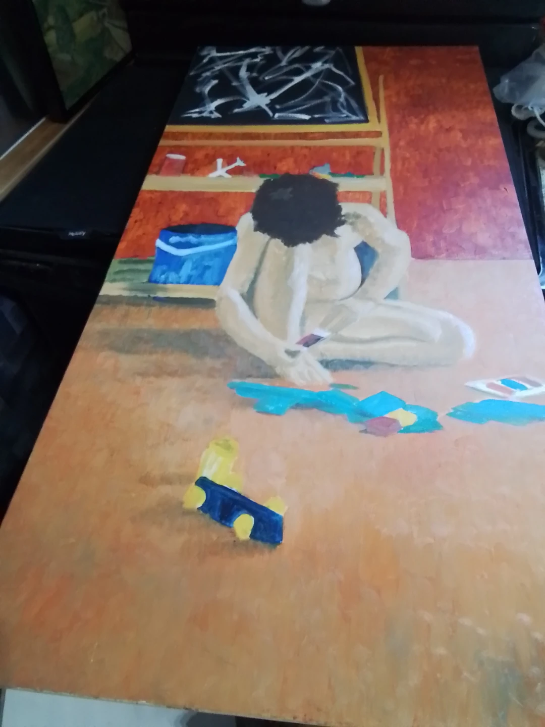Striking Original Figurative Expressionist Oil Painting - photo 4