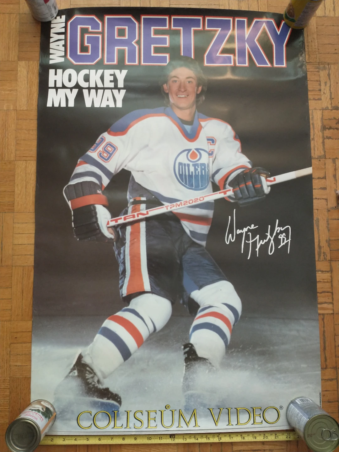 Huge 1980s Vintage Wayne Gretzky Hockey My Way 25 x 38" Poster - photo 5