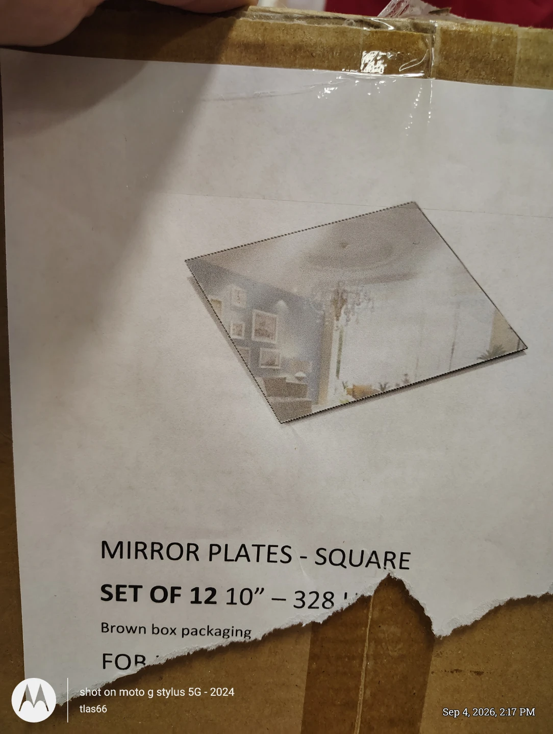 Shop A Candle 10-Inch Square Mirror Plates, Set of 12