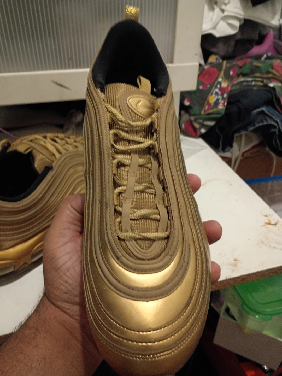 Nike Air Max 97 Olympic Metallic Gold Sneakers - photo 3
