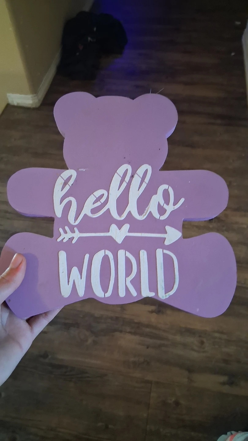 A hello world sign