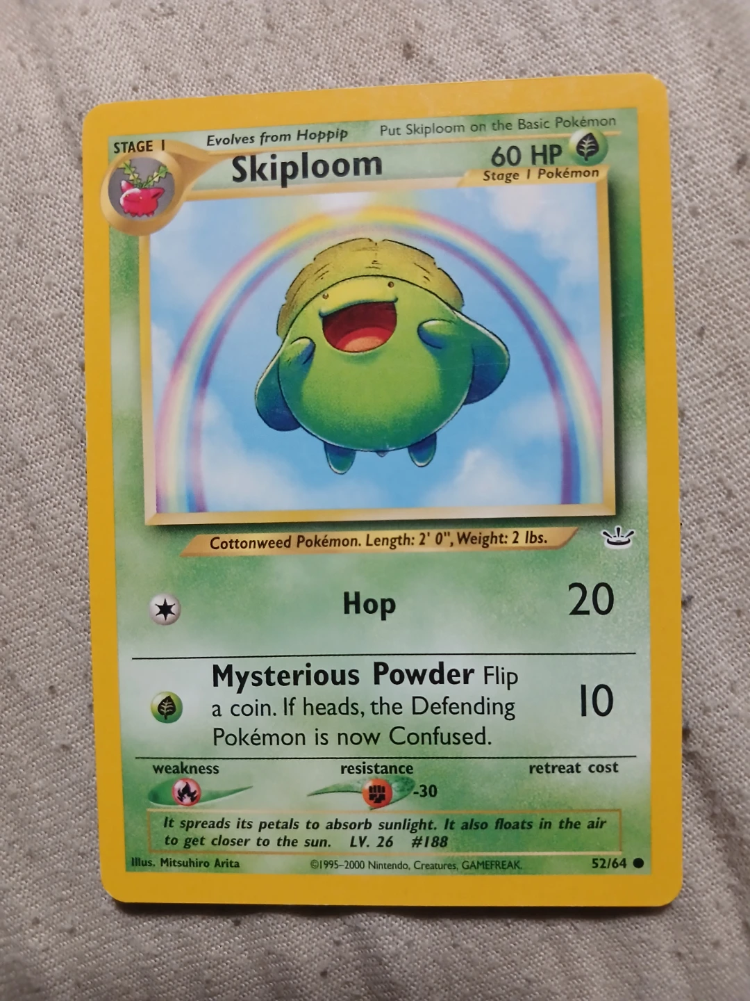 Skiploom 52/64 1995-2000 Pokémon Card