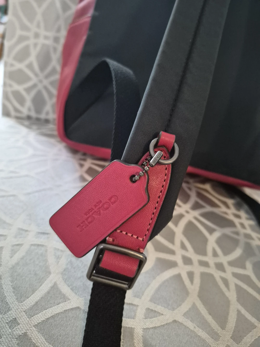Coach Red and Black Buffalo Plaid Backpack - photo 3