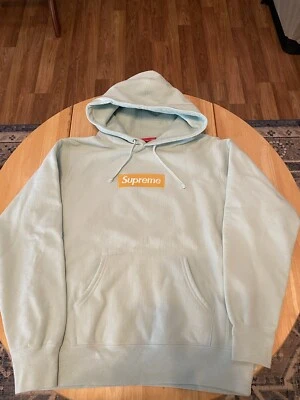 Ice Blue Supreme Box Logo Hoodie - photo 2