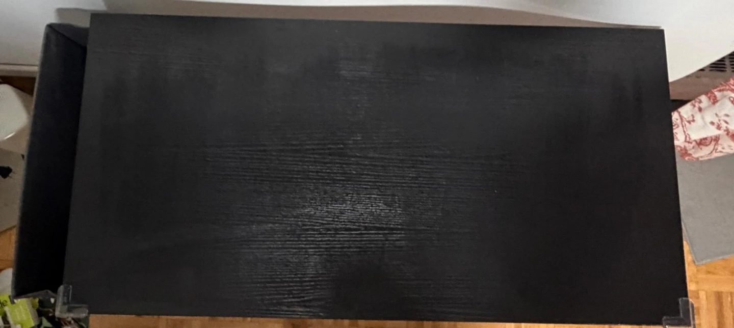 Black Desk with Fabric Storage Pocket - photo 3