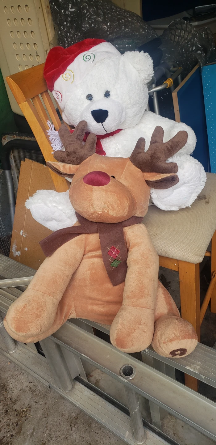 Christmas Plush Toy Set: Reindeer and Bear