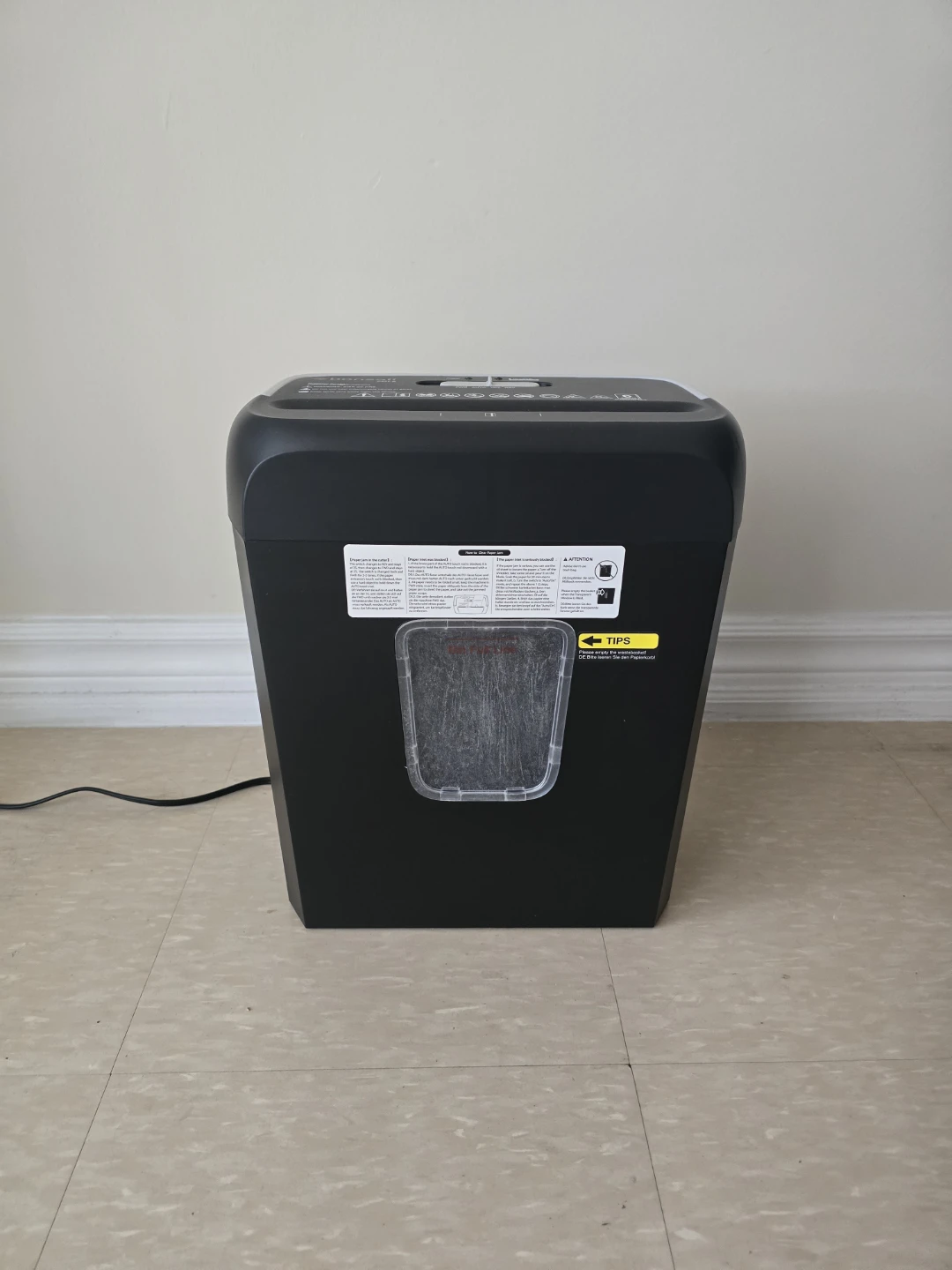 Bonsaii 6-Sheet Cross Cut Paper Shredder for Home Office