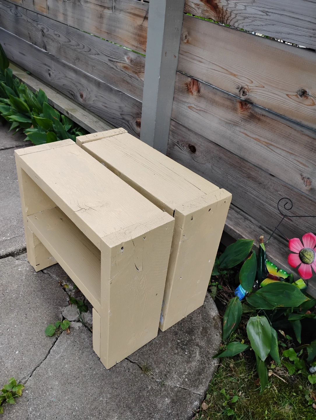 Two Wooden Step Stools