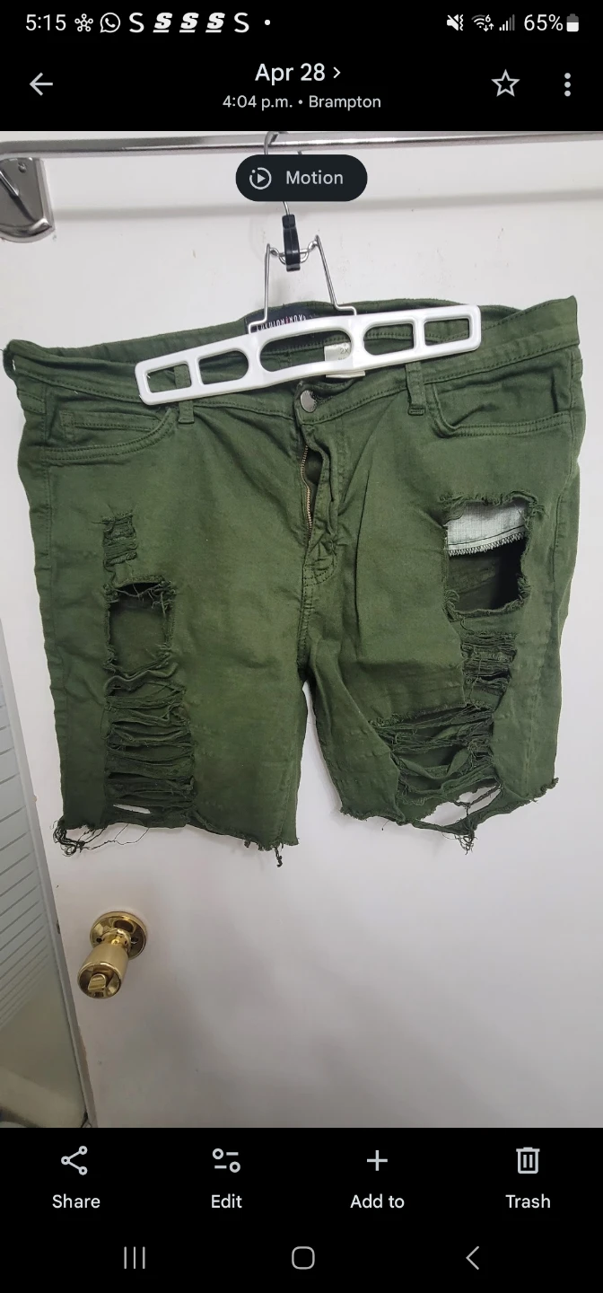 Fashion Nova Ripped Olive Green Shorts Size 2X