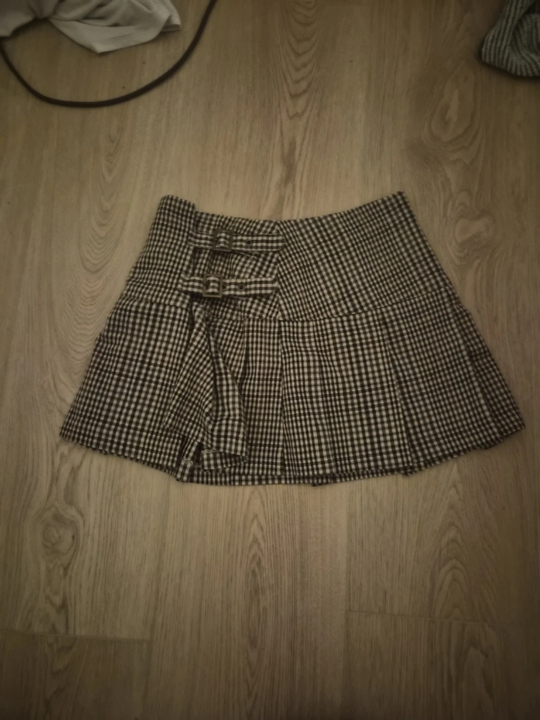 Brown gingham midlength skirt - photo 4