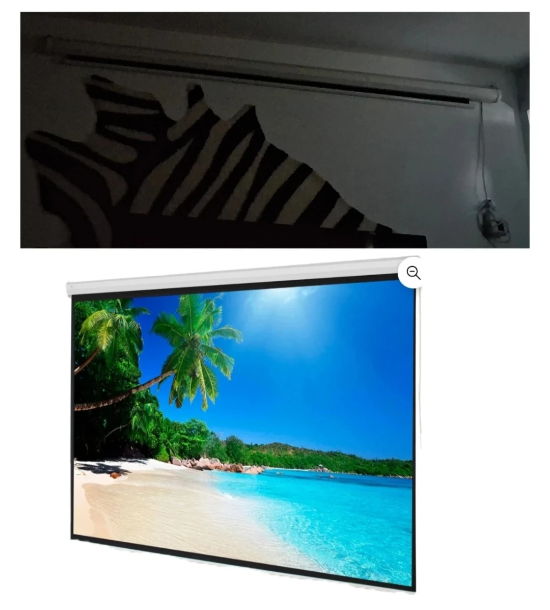 Excelvan Projector and Wall Mount Screen