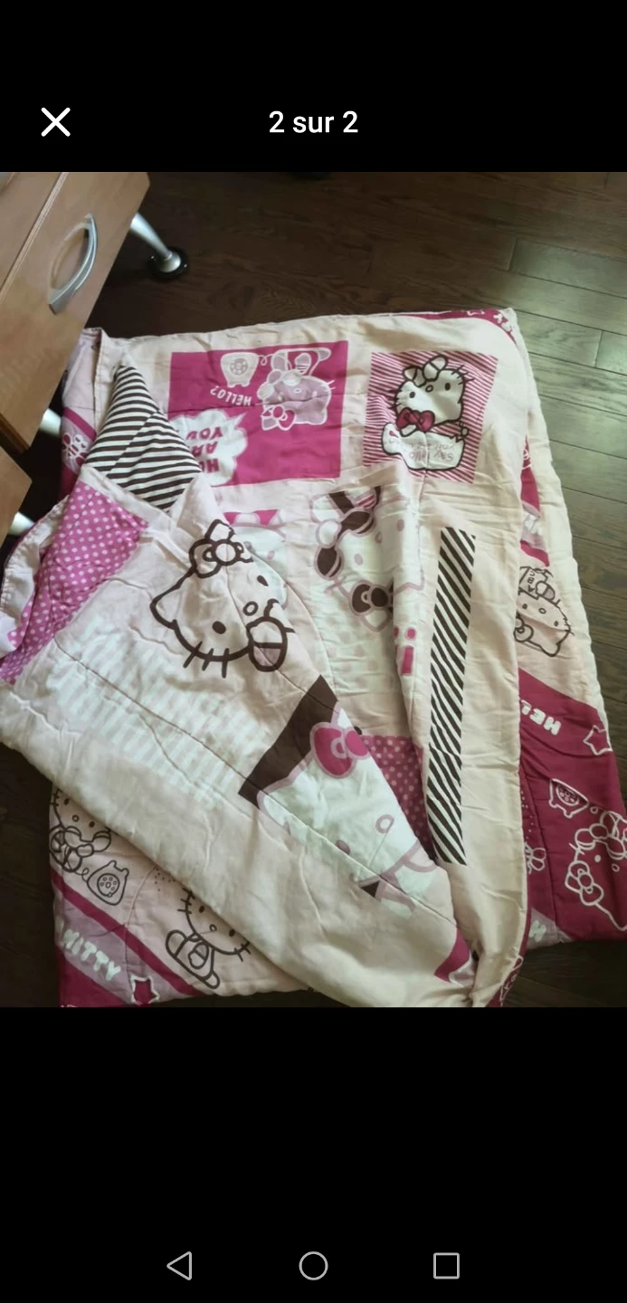 Douillette Hello Kitty rose pour lit simple - photo 2