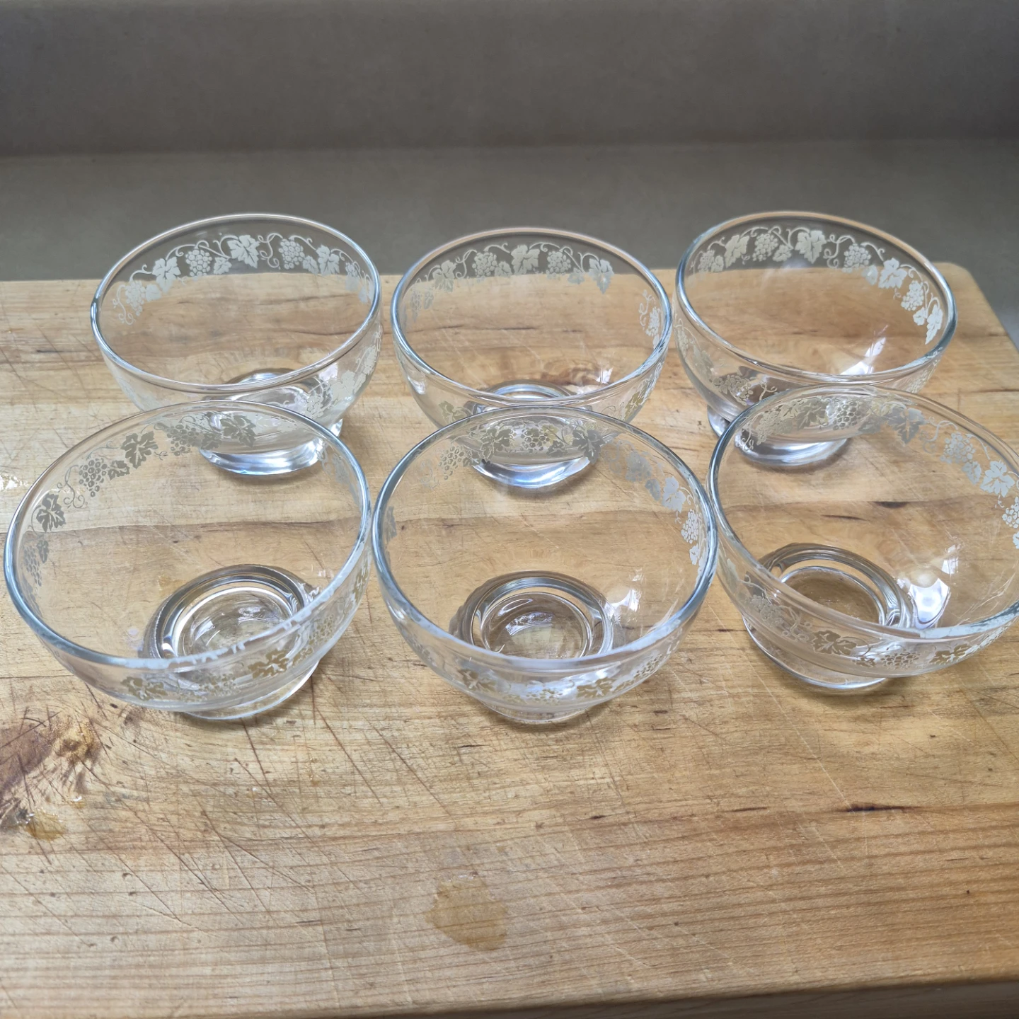 Set of 6 Vintage Glass Dessert Bowls - photo 2