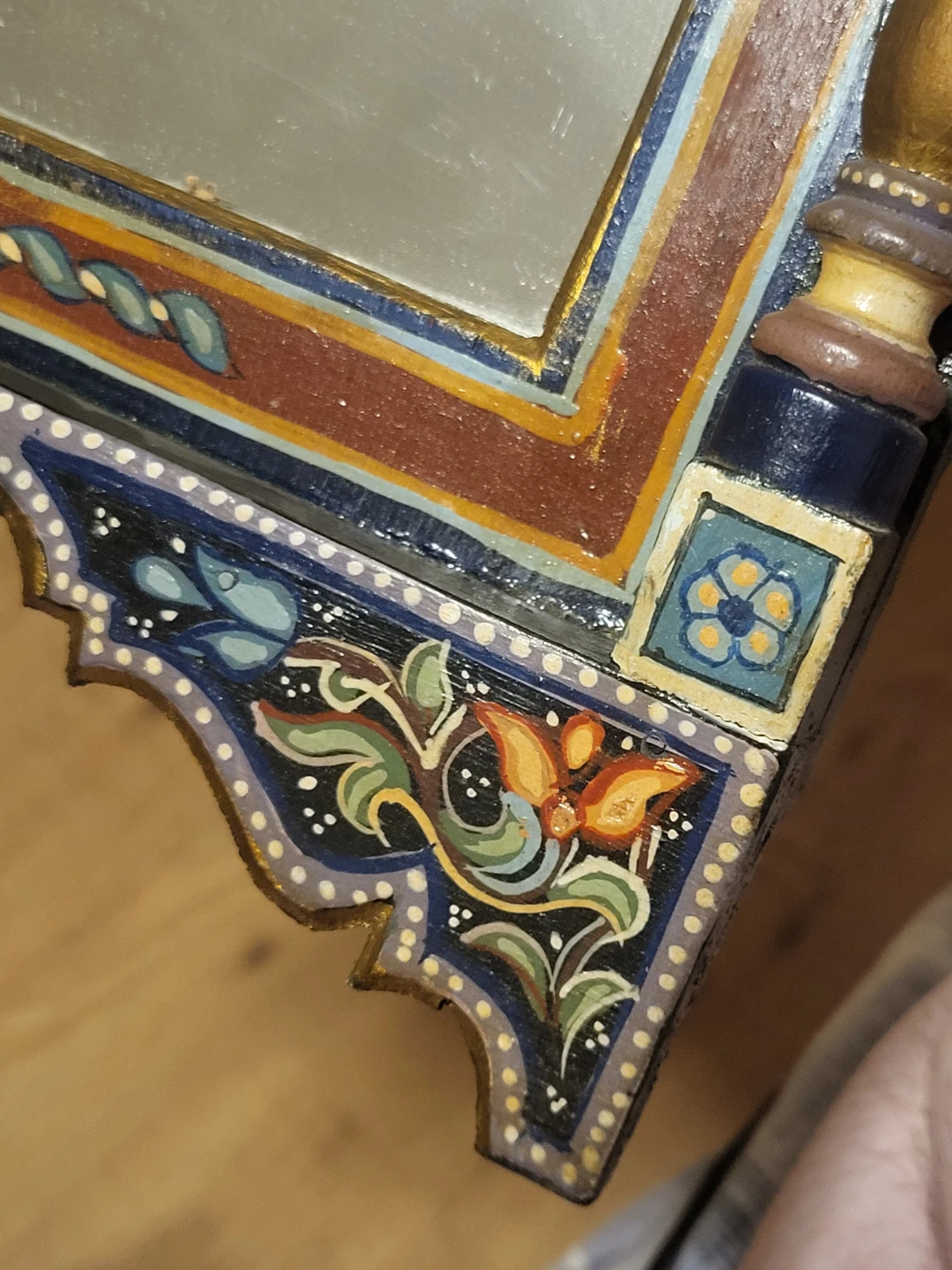 Hand-Painted Folk Art mirror! - photo 4