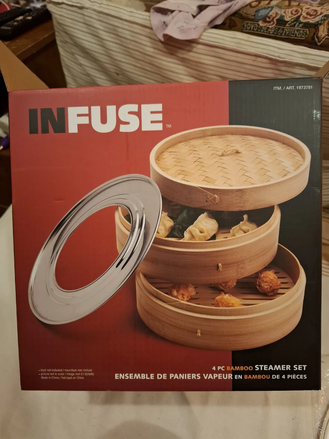 INFUSE 4 Piece Bamboo Steamer Set - photo 2