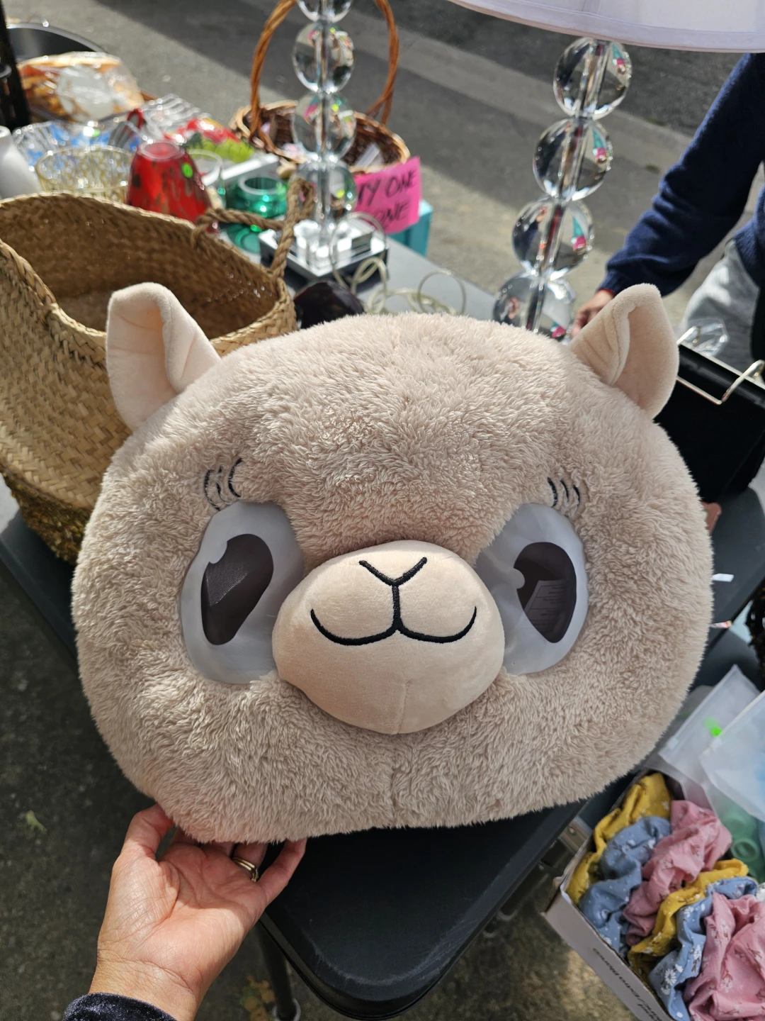 Plush Alpaca Costume Mask
