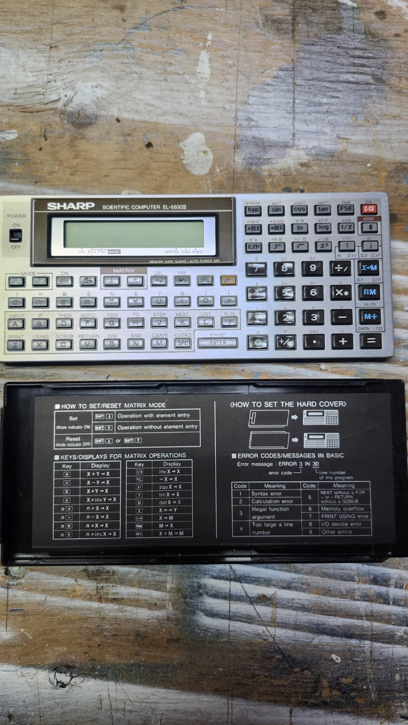 SHARP SCIENTIFIC COMPUTER EL-5500III Calculator - photo 2