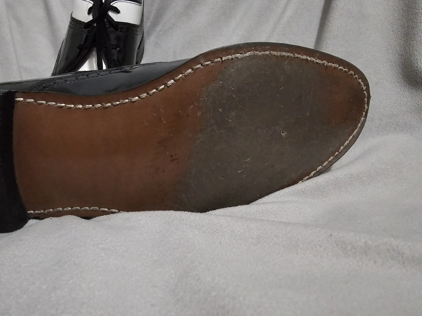 Stacy Adams black and white wingtip shoes - photo 4
