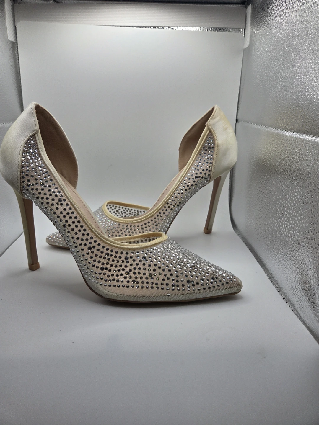 RAID Rhinestone Stiletto Heels