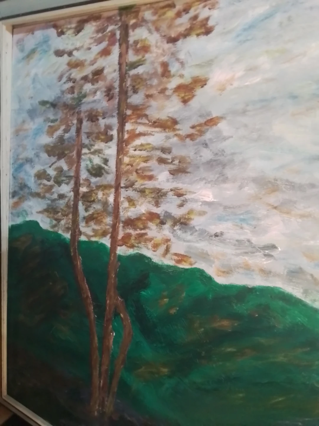 Vintage Mid-Century Impressionist Mountain Landscape - photo 2