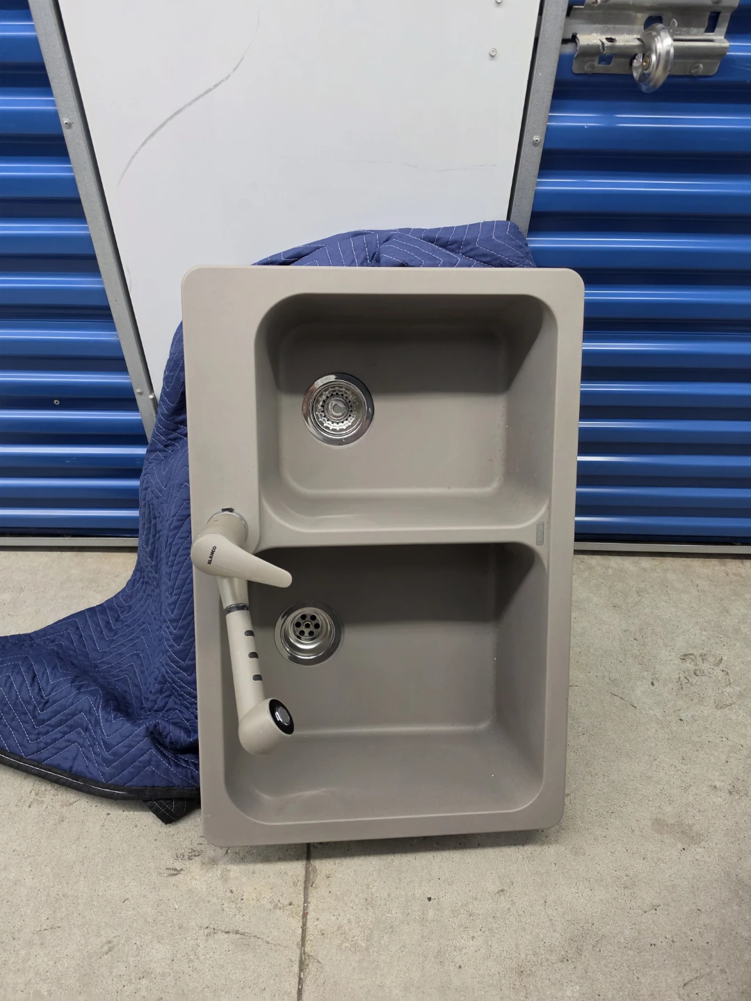 Blanco Double Basin Sink with Faucet