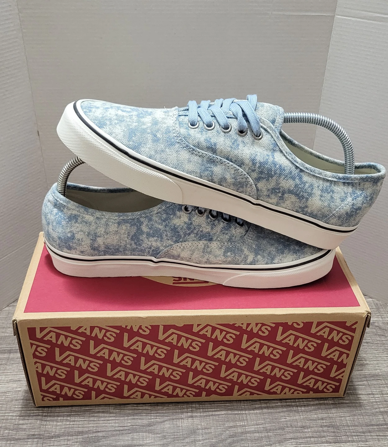 Vans Authentic Light Blue Denim Sneakers Size 10.5 M