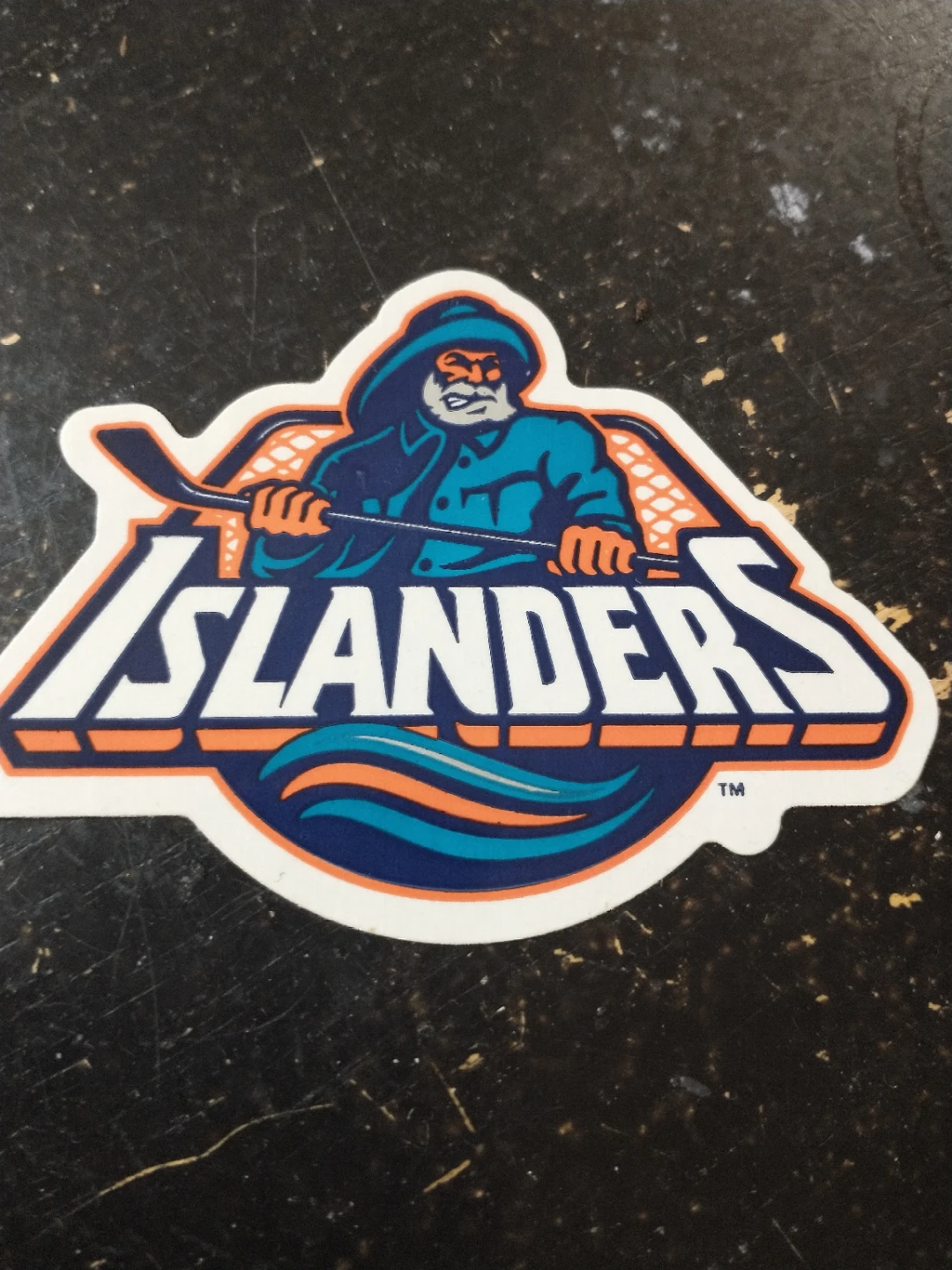 1995 New York Islanders 3 1/2" Fisherman Vinyl Sticker